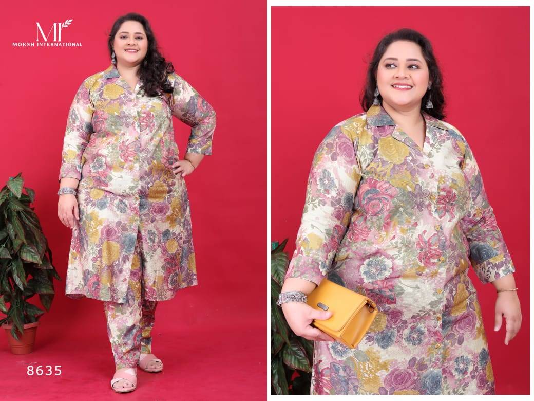 Big Size Co-ord set vol-2 BY Moksh International  8632 to 8635 series Stylish Fancy stitched co ord sets At Wholesale Price